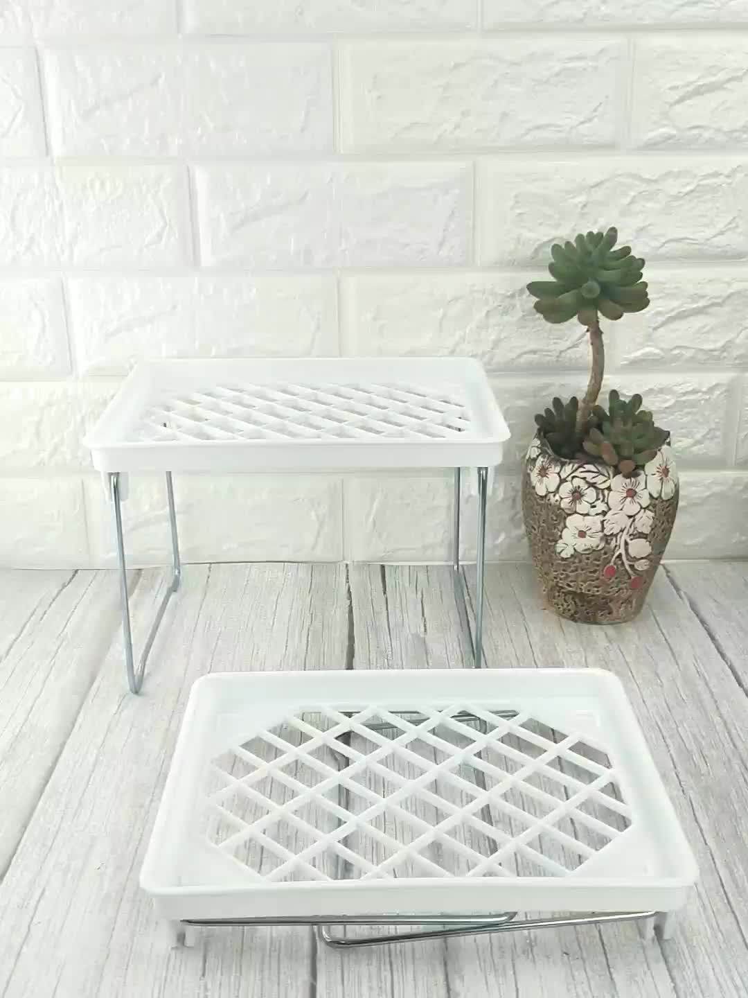 Best Seller Durable Plastic White Kitchen Folding Shelf For Storage