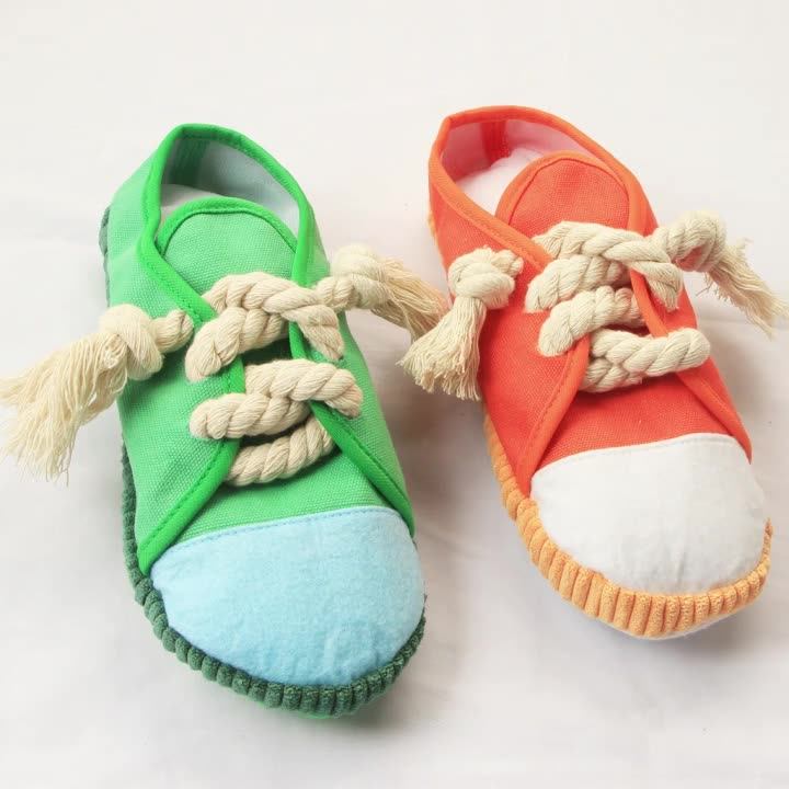 Amazon Hot Cute Canvas Dog Shoes Toy Durable Squeaky Plush Dog Toy Buy Funny Shoes Dog Plush