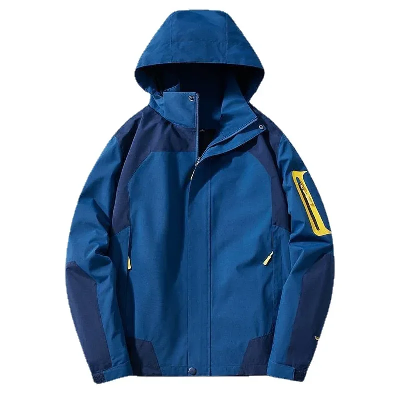 Осенний туристический съем removable windproof waterproof jacket, трёхвоя, увеличенная толщина