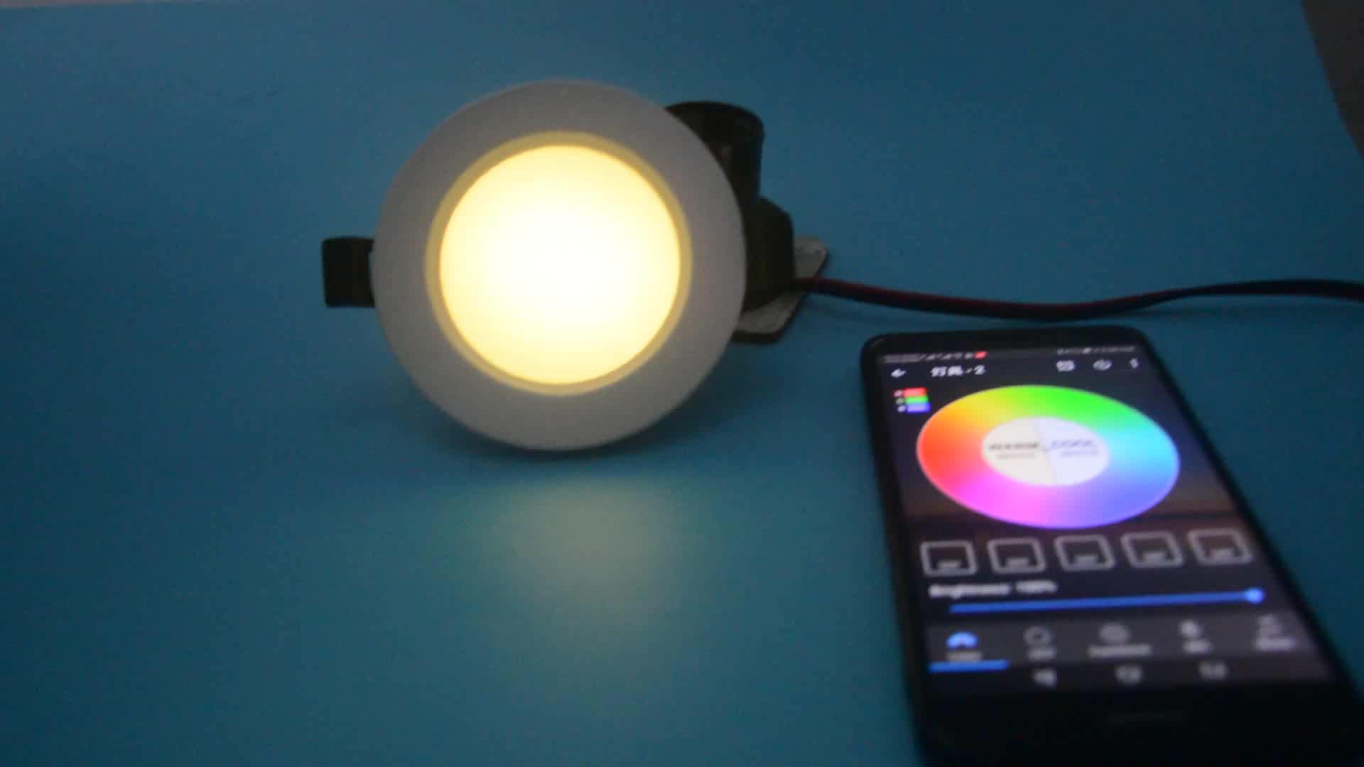 5w Smart Led Downlight 2.4g Rf Wifi Wireless Bluetoot Dimmable Rgbwc