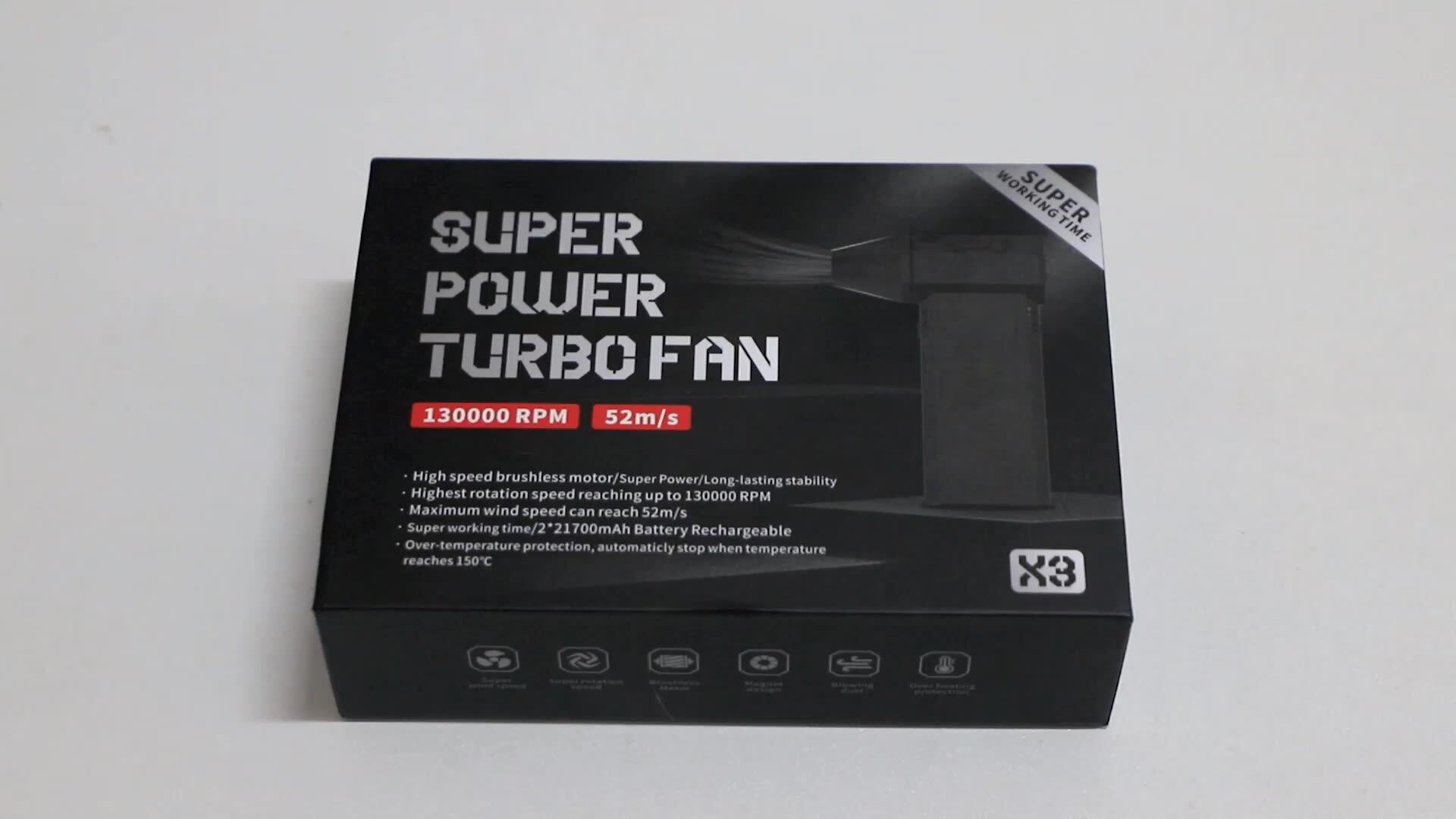 Souffleur Air Comprimé Circlio 165000 RPM - Batterie 10400mAh Avec Écran LED Pour PC