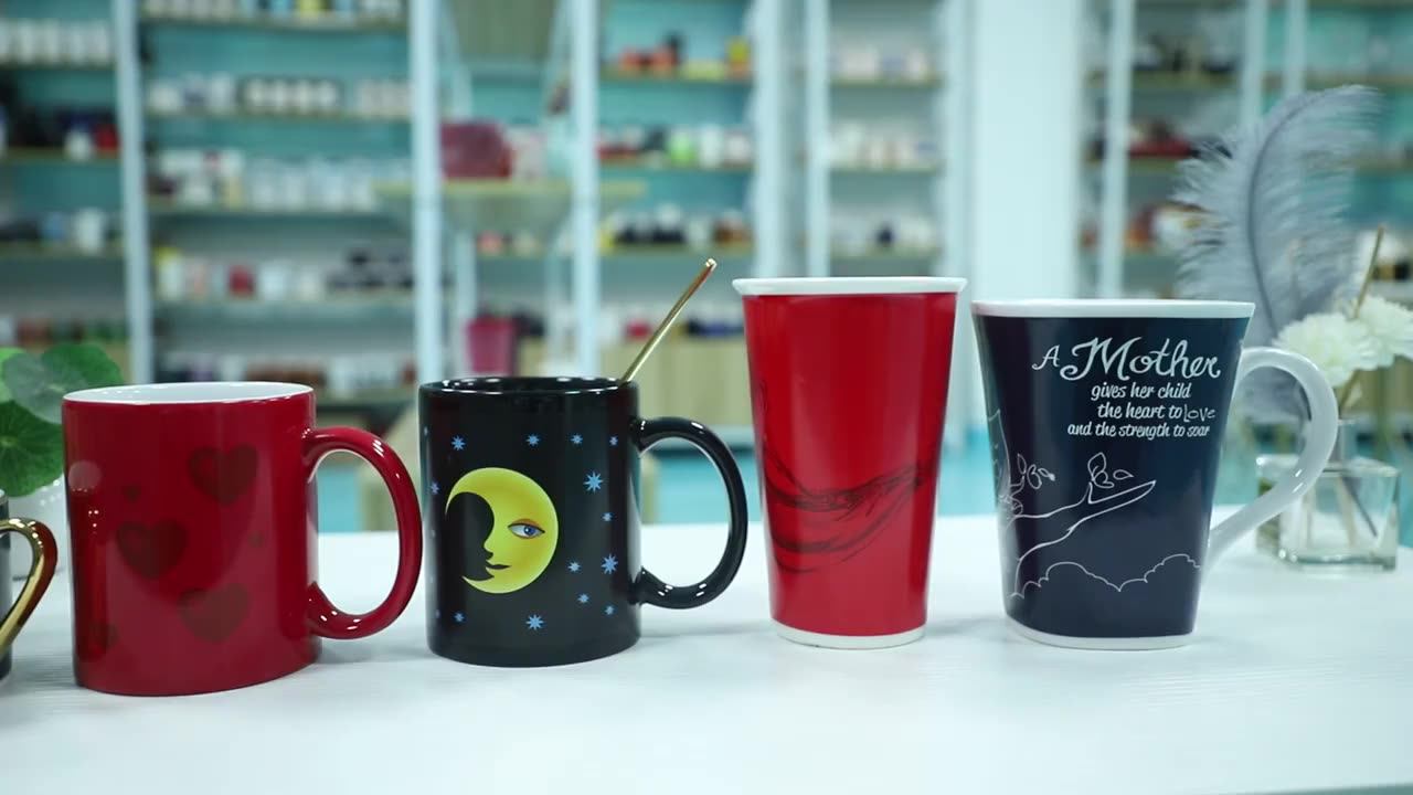 Best Selling Products Color Changing Mug Frosted Ceramic Magic Coffee