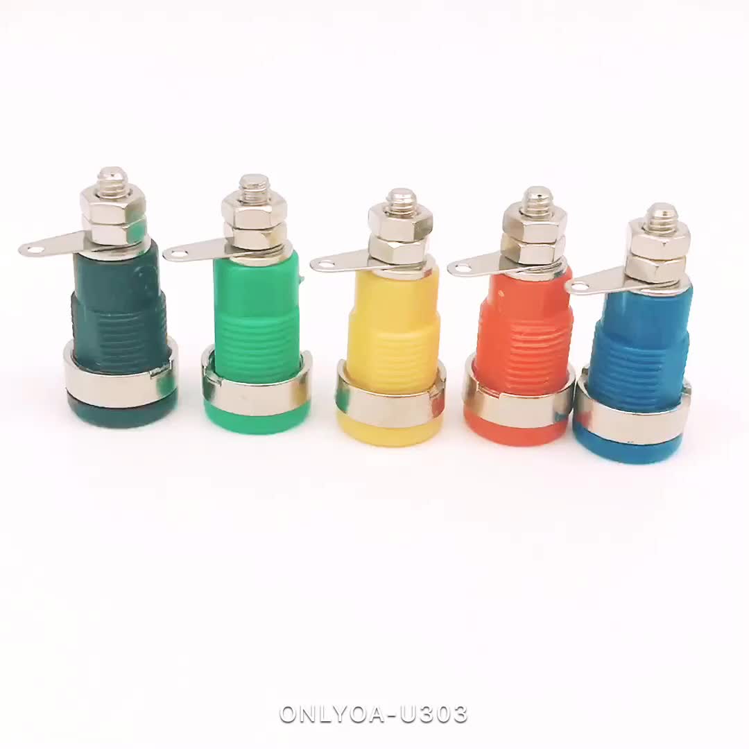 High Voltage Safety 4mm Nickel Plated Banana Socket For Panel Mounting