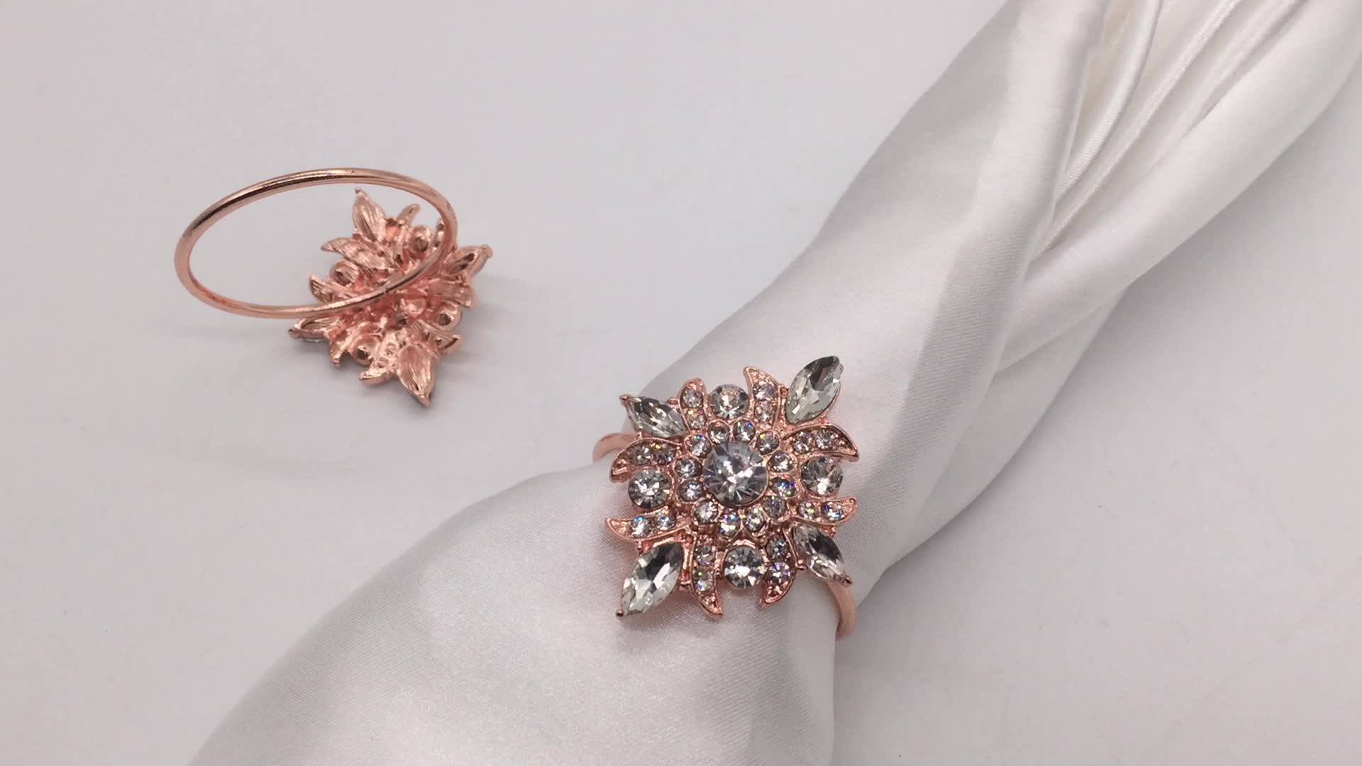 High Quality Duplicate Ancient Customs Rose Gold Crystal Rhinestone