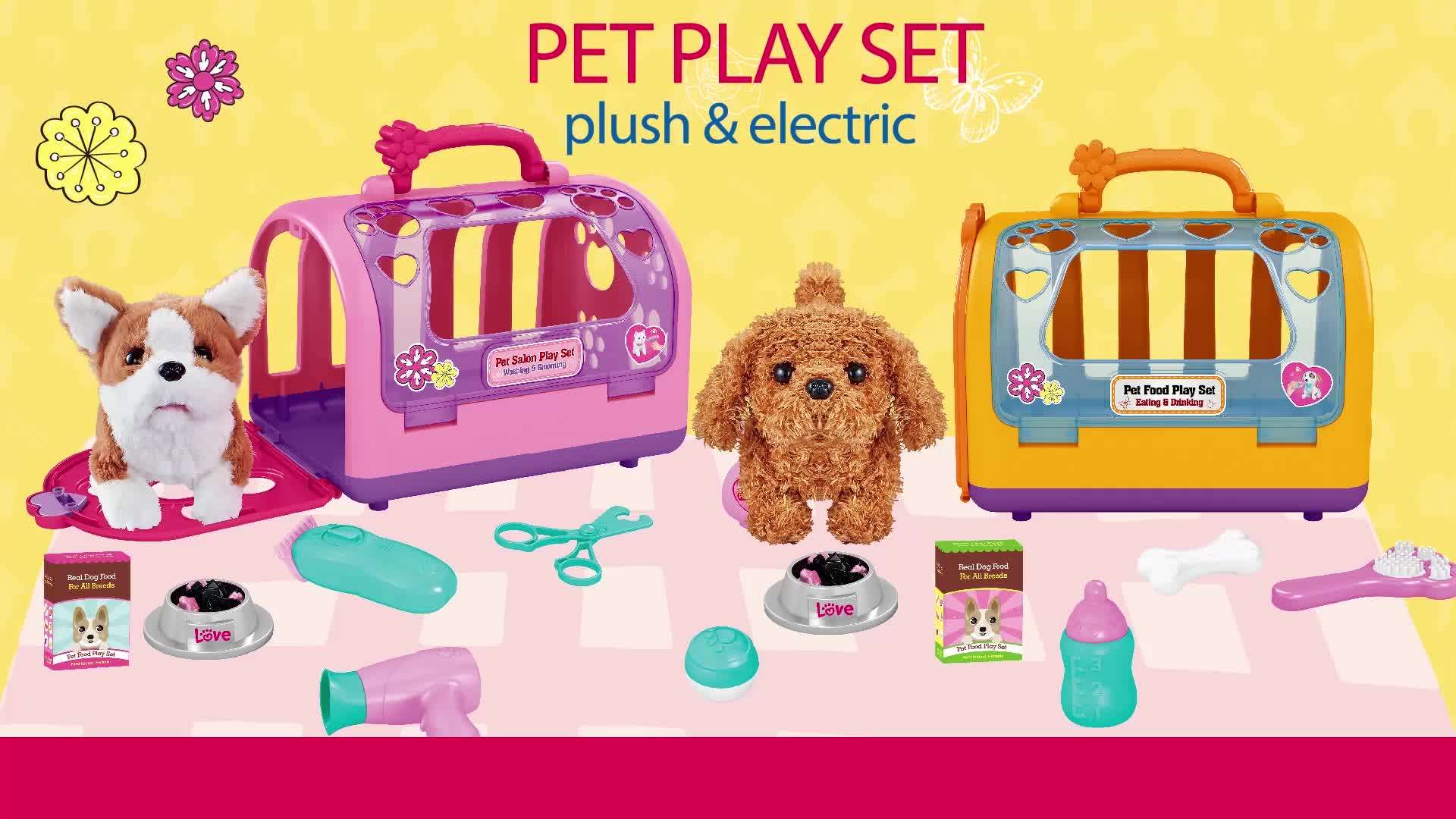 Care Pet Play Set Grooming Game Kids Salon Kid Beauty Toy B/o Dog, View