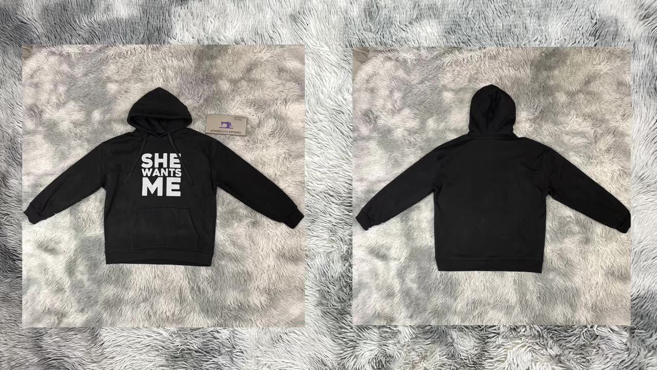 Denimguys Heavyweight Hip Hop Oversized Men's Hoodie Custom Distressed Embroidered Logo Patch