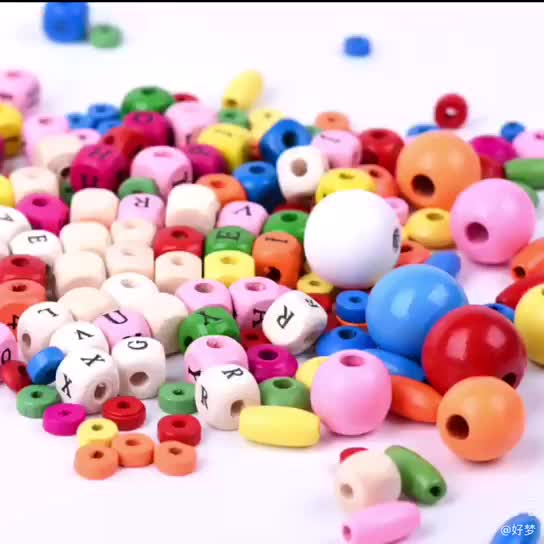 Wholesale Promotional Wood Color Bulk Craft Wooden Abacus Beads Loose