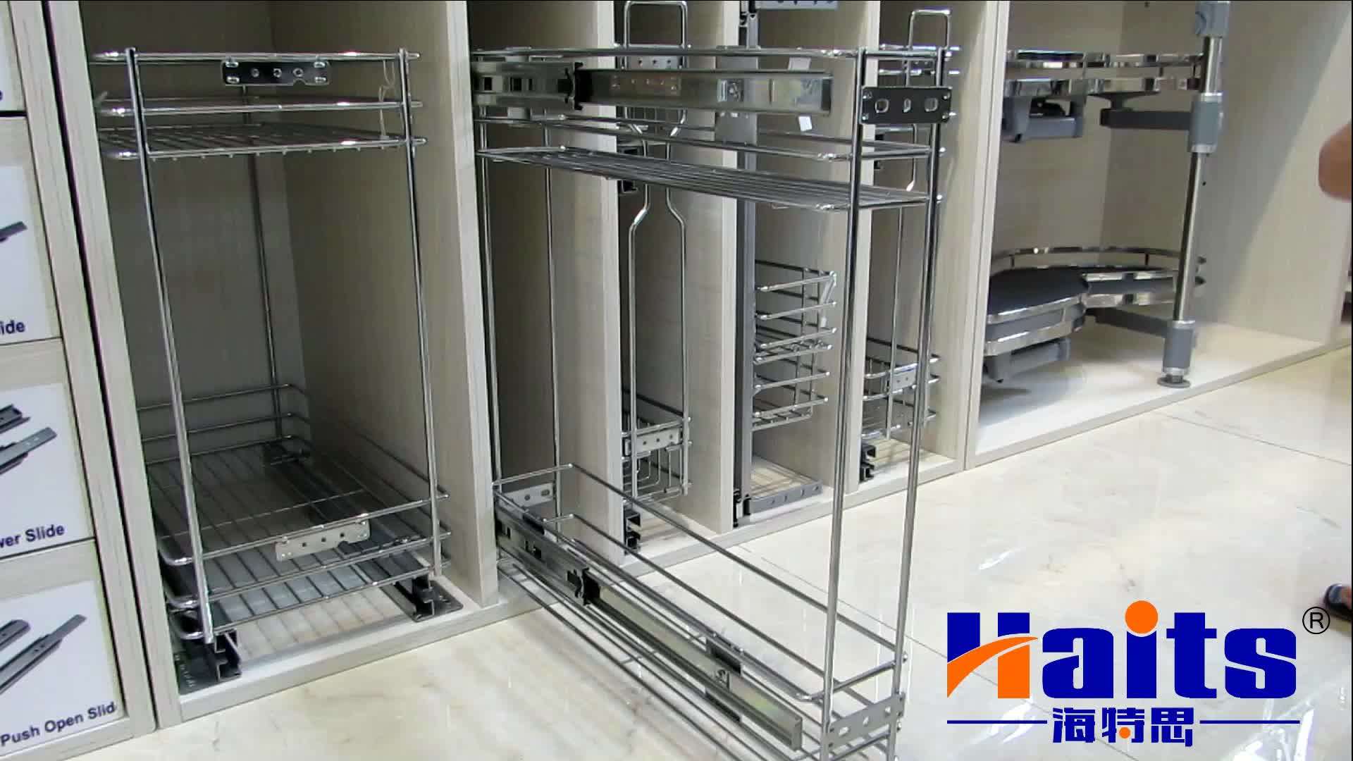 Kitchen Organizer Stainless Steel Pull Out Drawer Basket