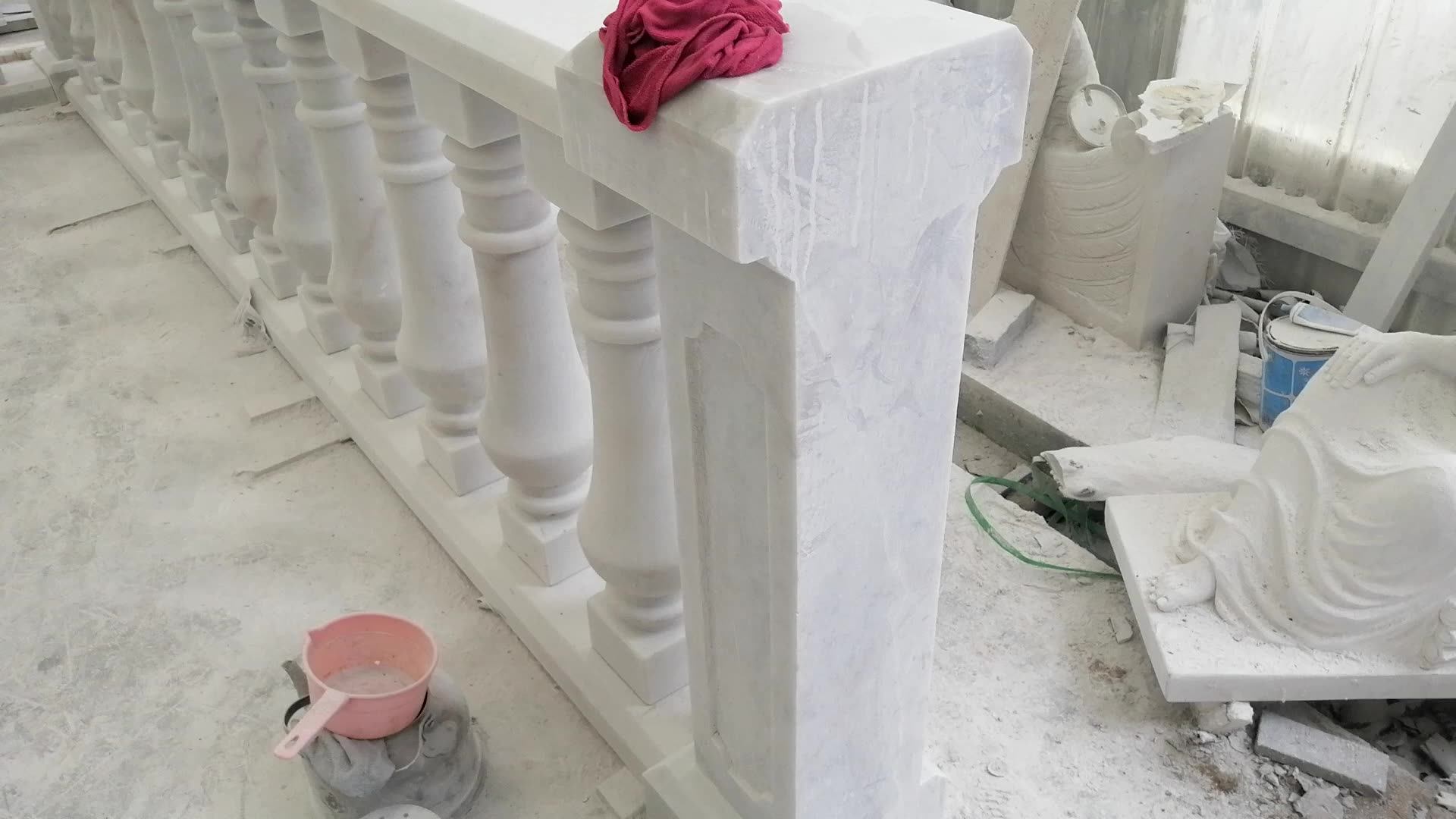 Customized Modern Outdoor Carved Natural Stone Baluster Railing Mcz-42 ...
