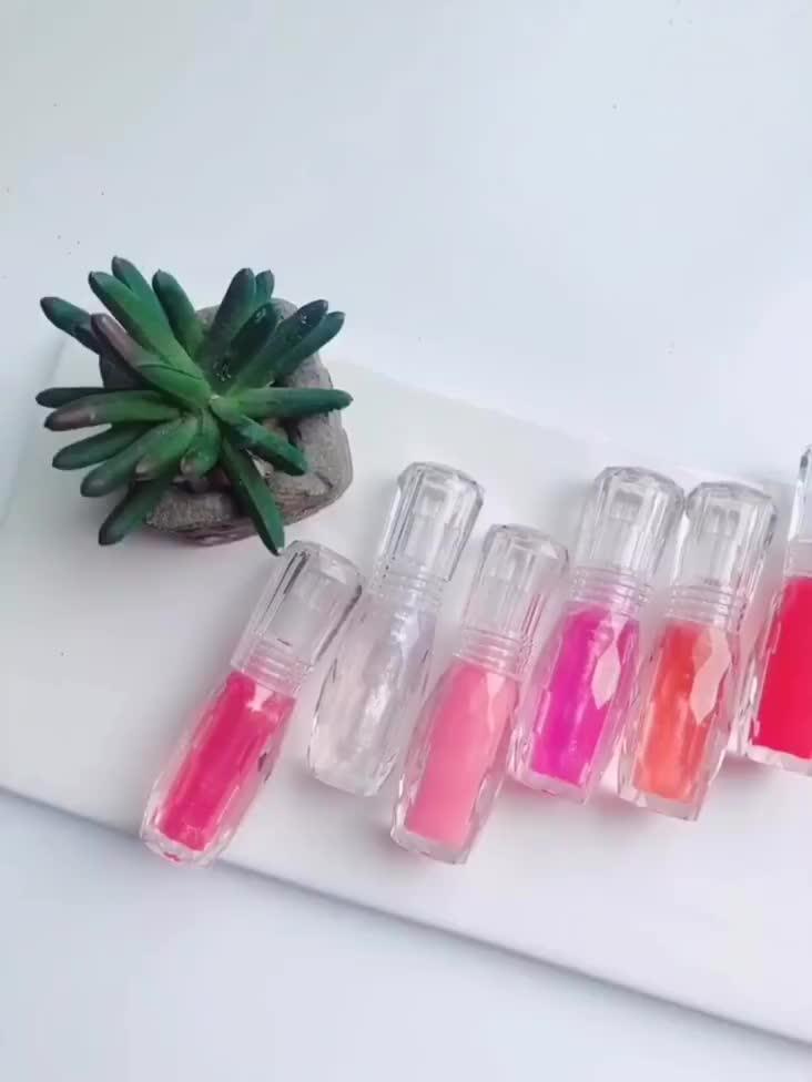 Private Label Clear 3d Lip Gloss Jelly No Logo Waterproof Halal Clear