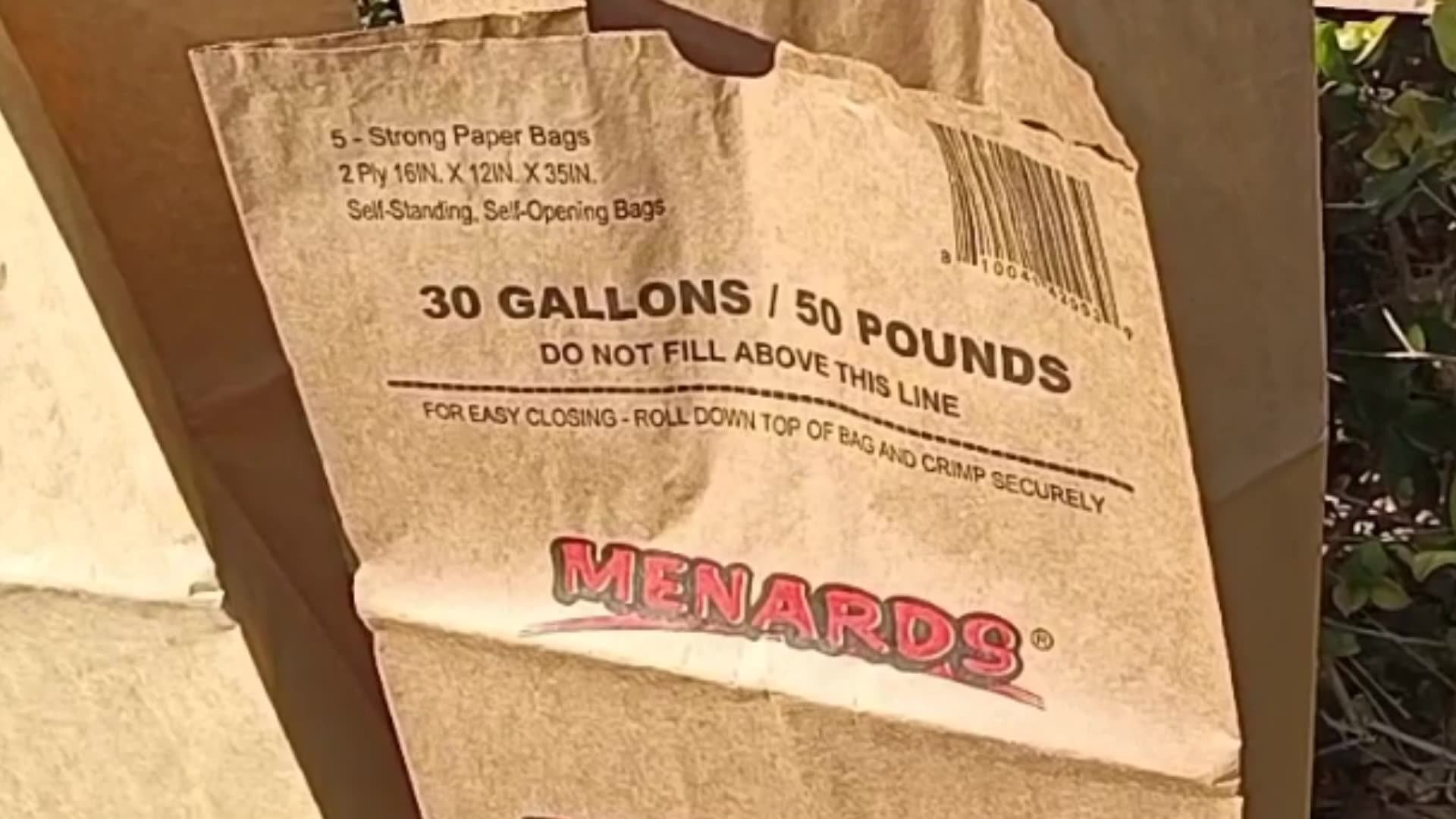 Biodegradable Square Bottom Brown Leaf Lawn And Grass Garbage Trash Garden Paper Bag Buy Leaf