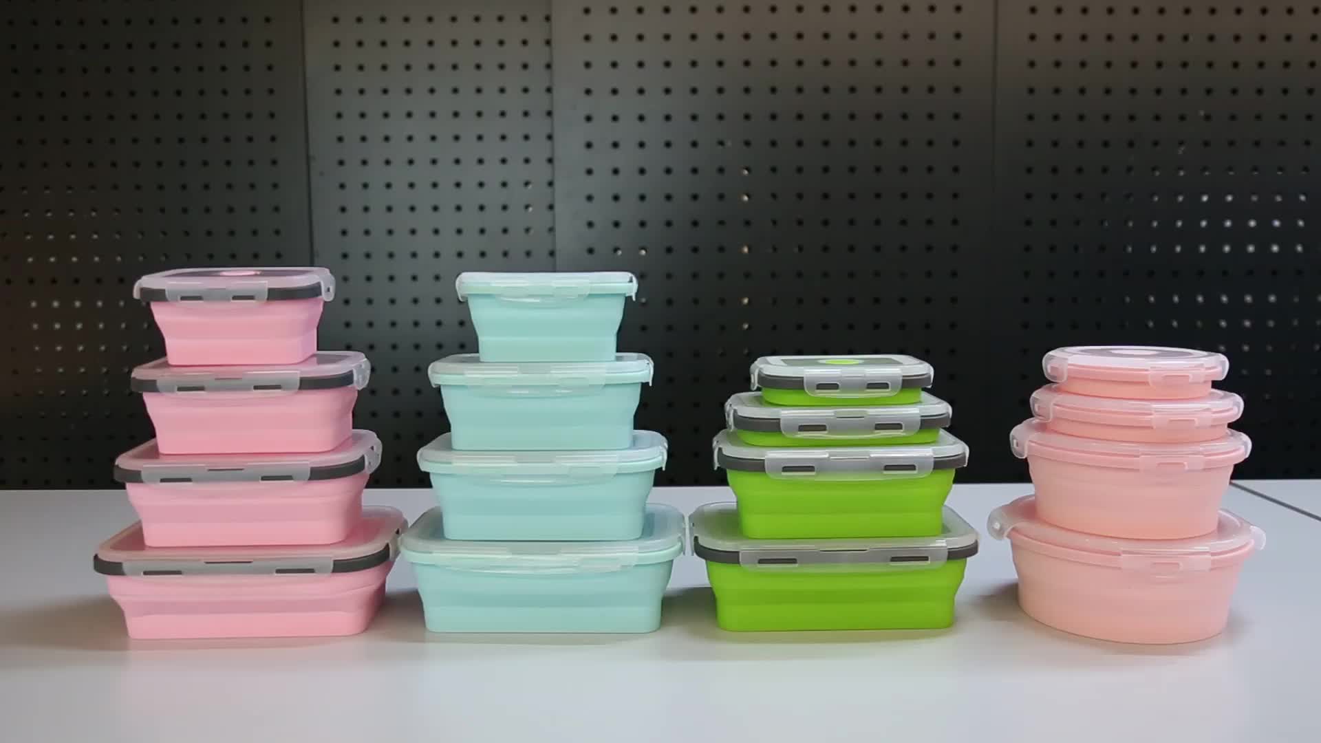 Japanese Recyclable Food Storage Container Silicone Foldable Lunch
