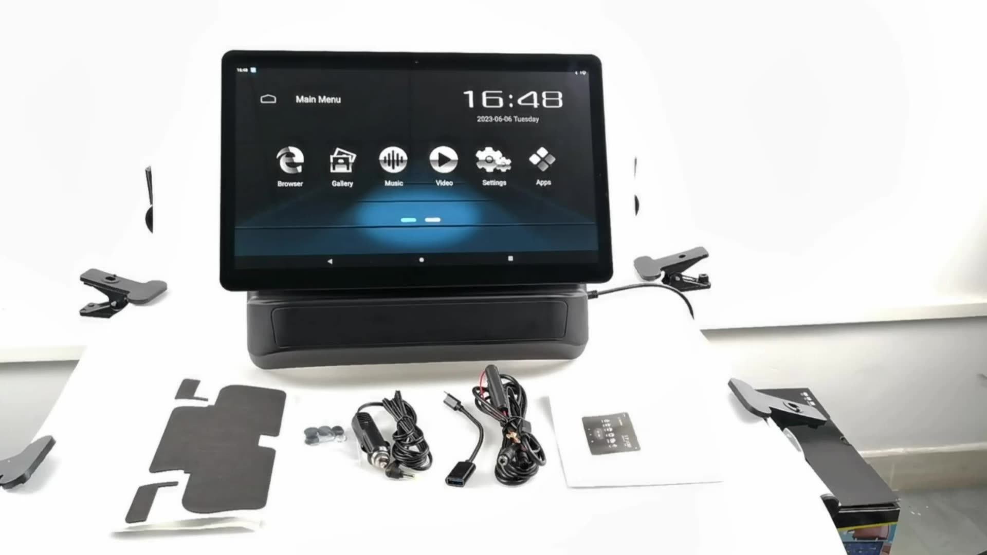 Beige Lc300 Rear Seat Car Entertainment System Car Headrest Backrest