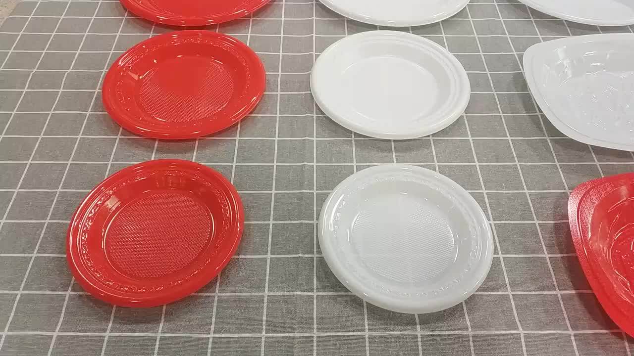 Elegant Flower Pattern Disposable Plastic Ps Dinner Plates Buy Biodegradable Plates,Disposable