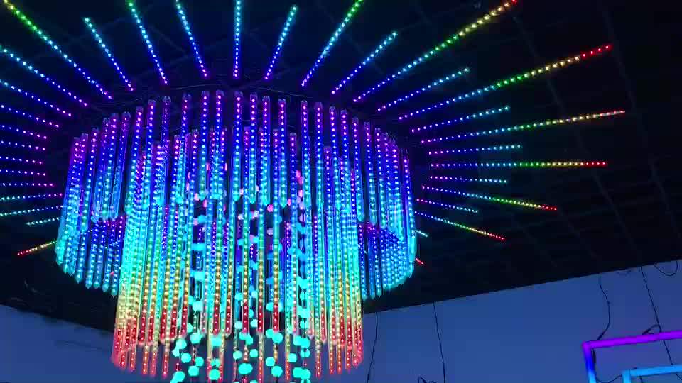 Dc24v 36mm Milky Shell Hanging Decoration Ball Led Dmx 3d Pixel Ball