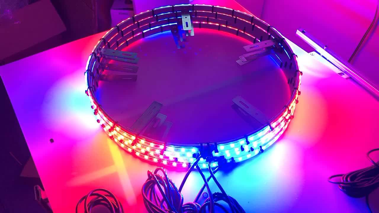 Set Of Rgb Led Wheel Ring Lights Ip68 Dream Color Chasing 288leds Blue