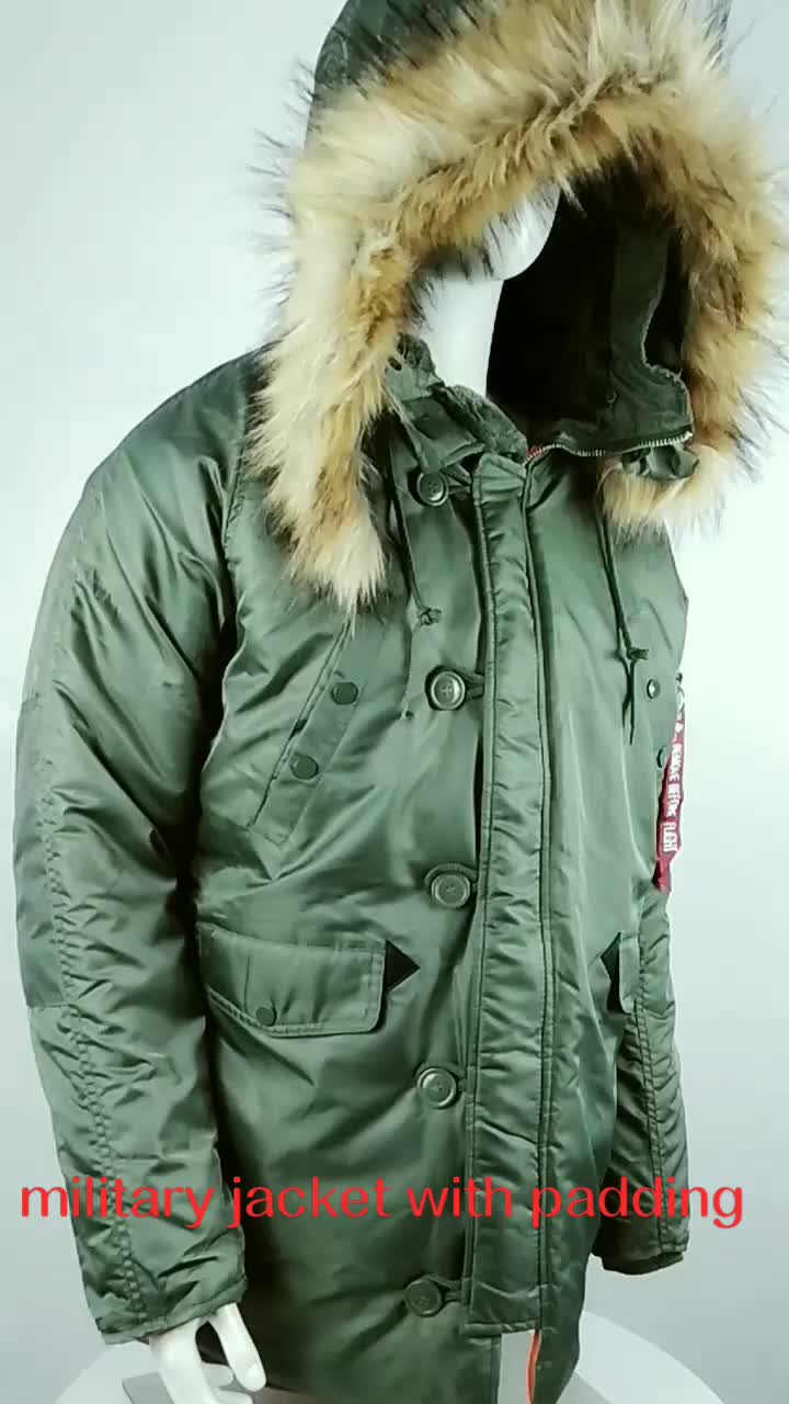 N3b Fur Hooded Thick Warm Mens Winter Military Parka Russian Winter Coat Winter Puffer Jacket
