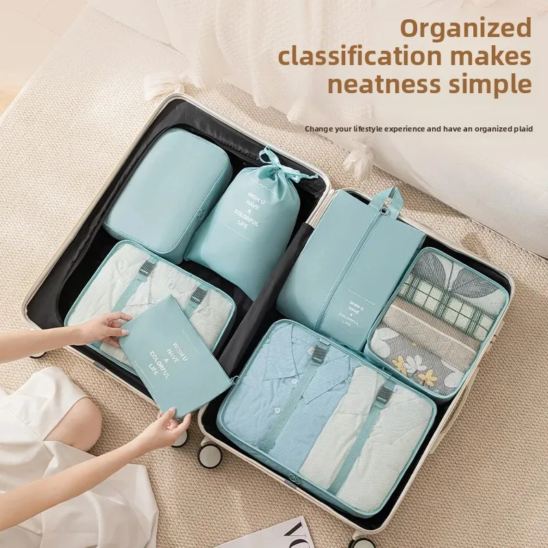Handheld suitcase for traveling, capacious container, underwear, set