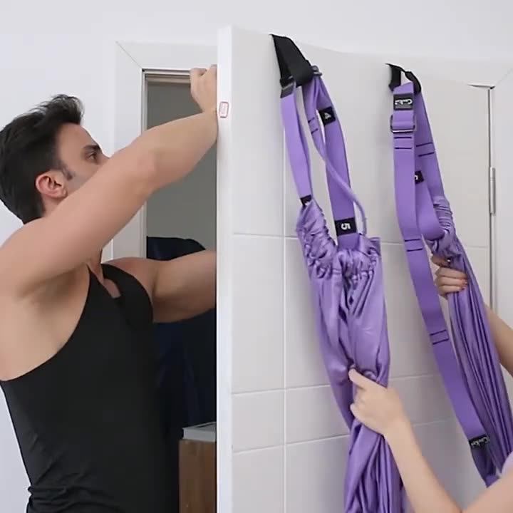 MINGPINHUIUS Aerial Yoga Swing Set Swing Yoga Amaca Trapez Swing Trapez Yoga Kit Flying Yoga Inversion Tool, Antigravity Coperta Hanging Yoga Sling (verde