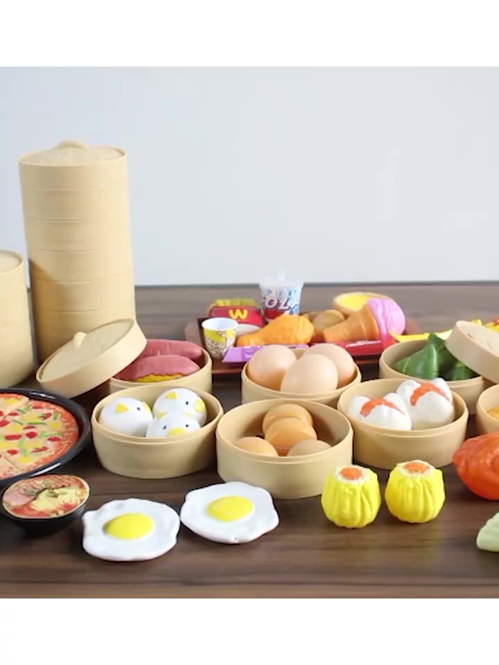 Props Hamburger food corner Food steamer Snack Toy Soft bread Children's fruit kitchen Decompression baby