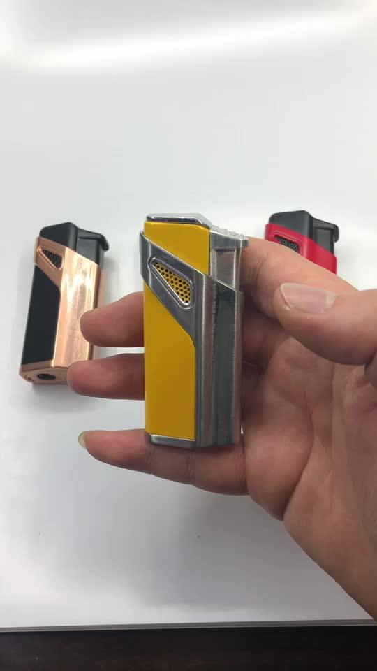 Wholesale Jobon Brand Triple Flame Jet Lighter Custom Logo Smoking