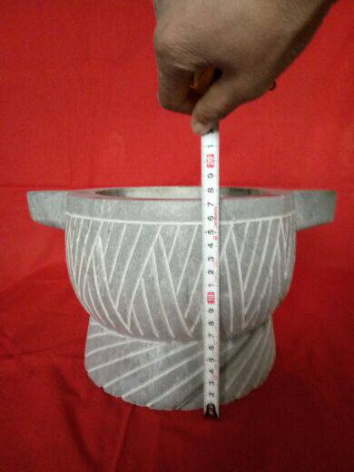 Old stone nest garlic press natural stone pot blue stone mortar household oversized glutinous rice cake grinding and crushing materials kitchen utensils