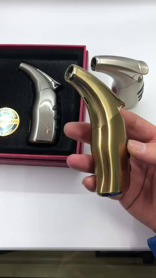 2019 Jobon Brand Cigar Lighter Jet Flame Butane Refillable Wholesale