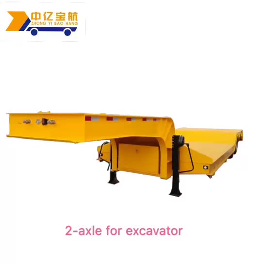 4 Axle 80ton Gooseneck Foldable Rack Log Low Bed Semi Trailer For Wood