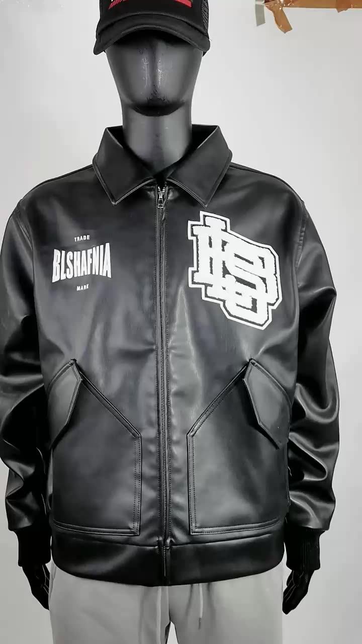 Oem Factory Wholesale New Arrival Letterman Jacket Custom Logo 3d Embossed Leather Jackets
