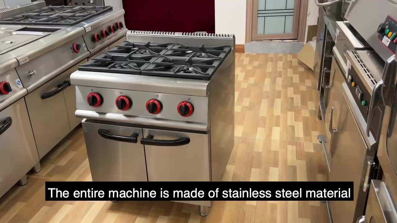 Factory Direct Sale Kitchen Equipment Free Standing Stainless Steel Gas