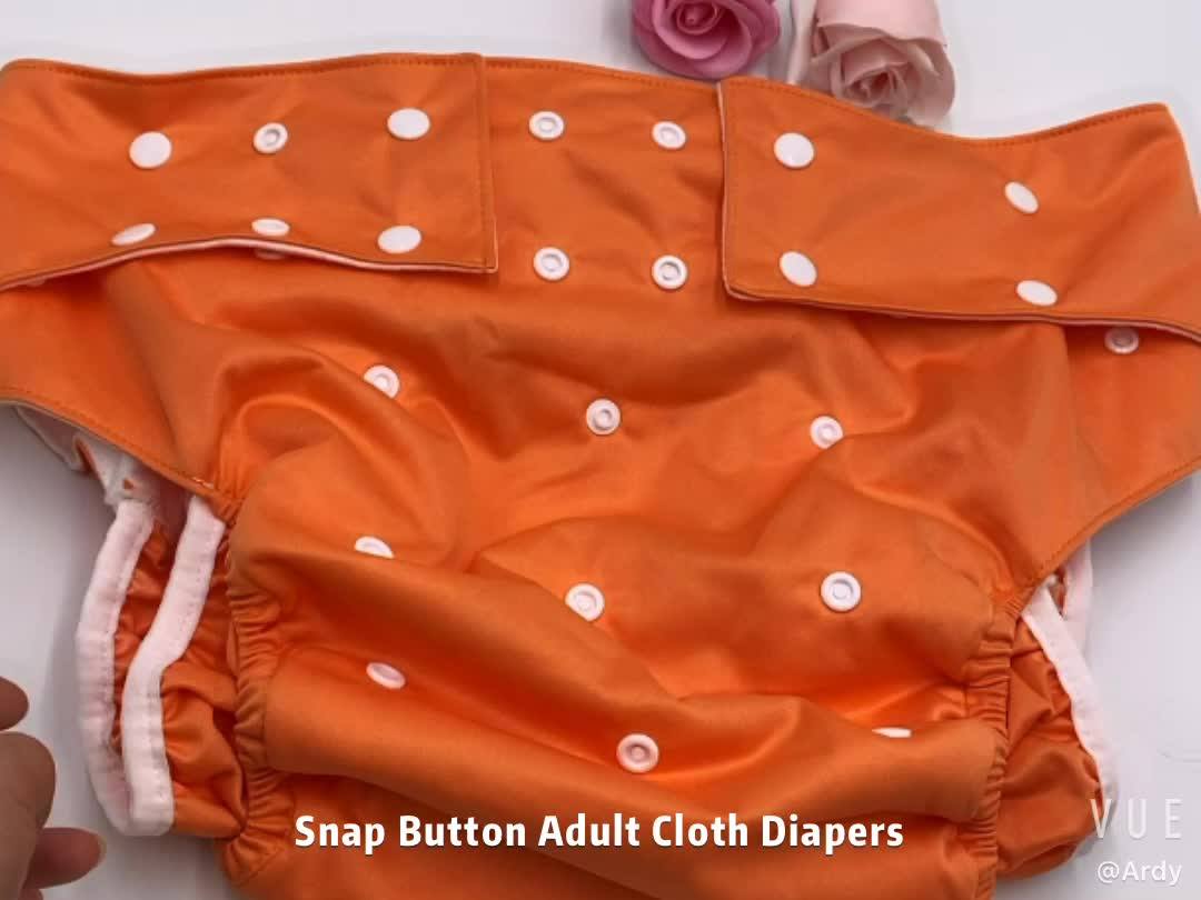 Lokeystar Grey Adult Cloth Diaper For Disabled Man Washable Reusable Adult Diapers Leakfree