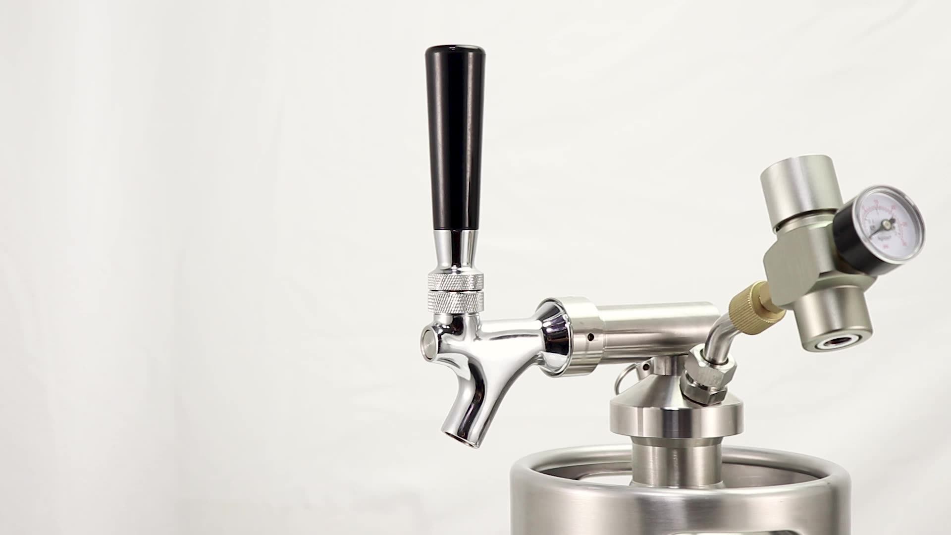 5 Liter Beer Keg Growler Homebrew Stainless Steel Beer Barrel Mini