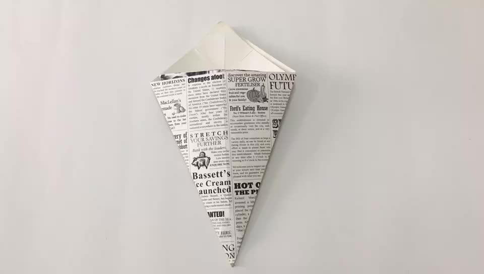 Tortilla Pitas French Fries Bubble Waffle Crepe Paper Holder Custom