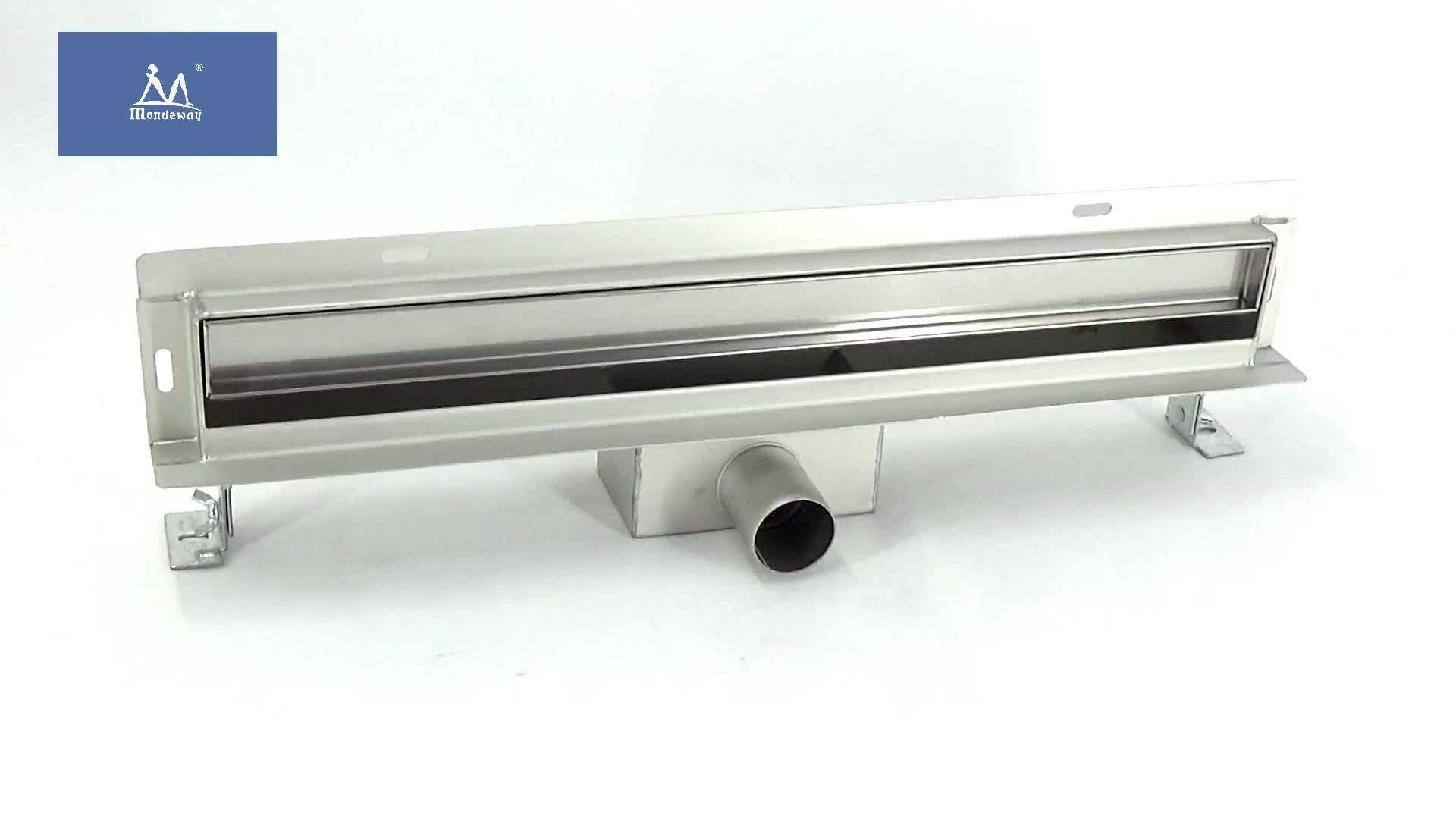 Stainless Steel Channel Invisible Side Outlet Drain Wall Linear Floor