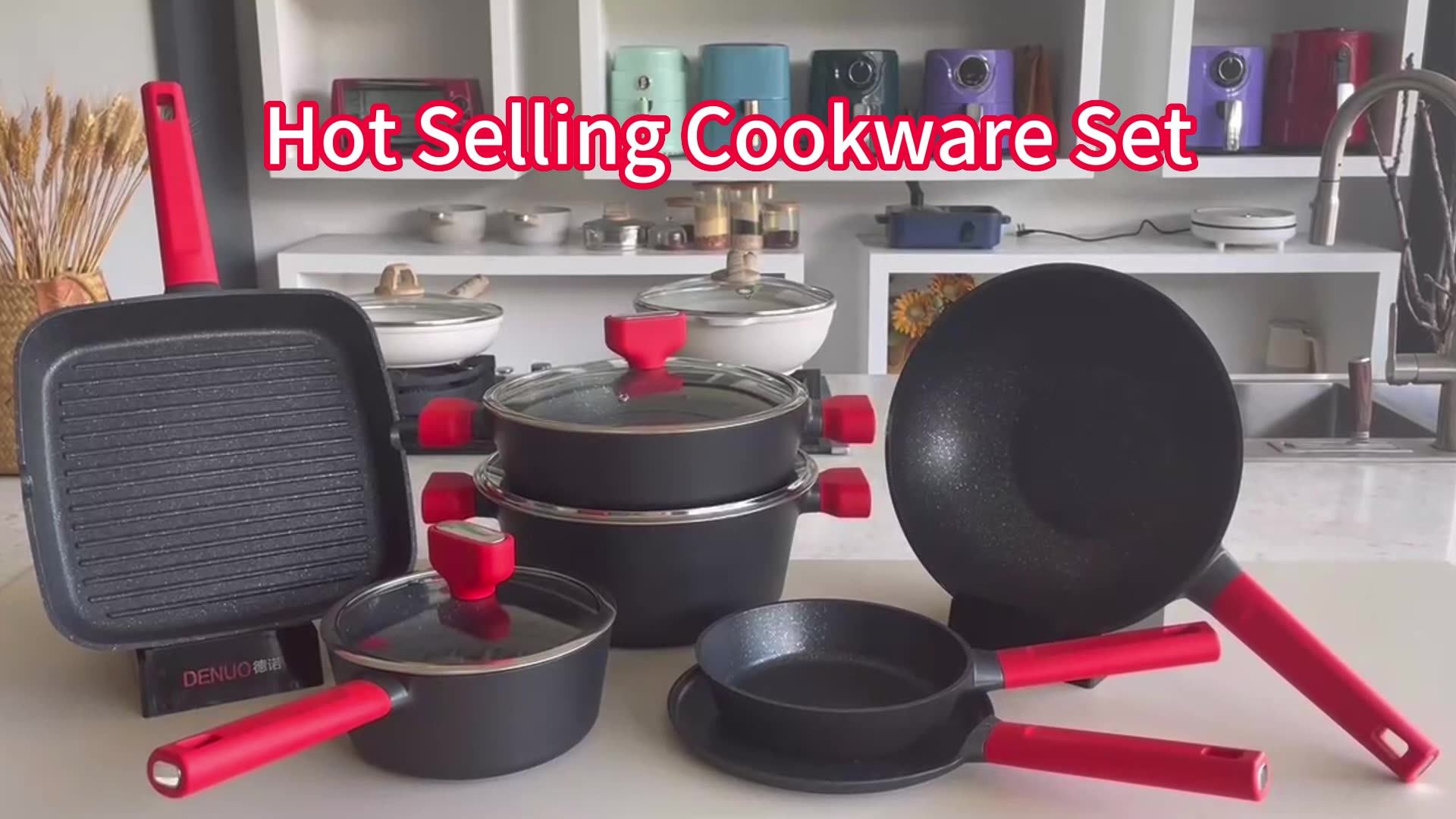 Luxury Household Cook Non Stick Pot Appliance Nonstick Cookware Set