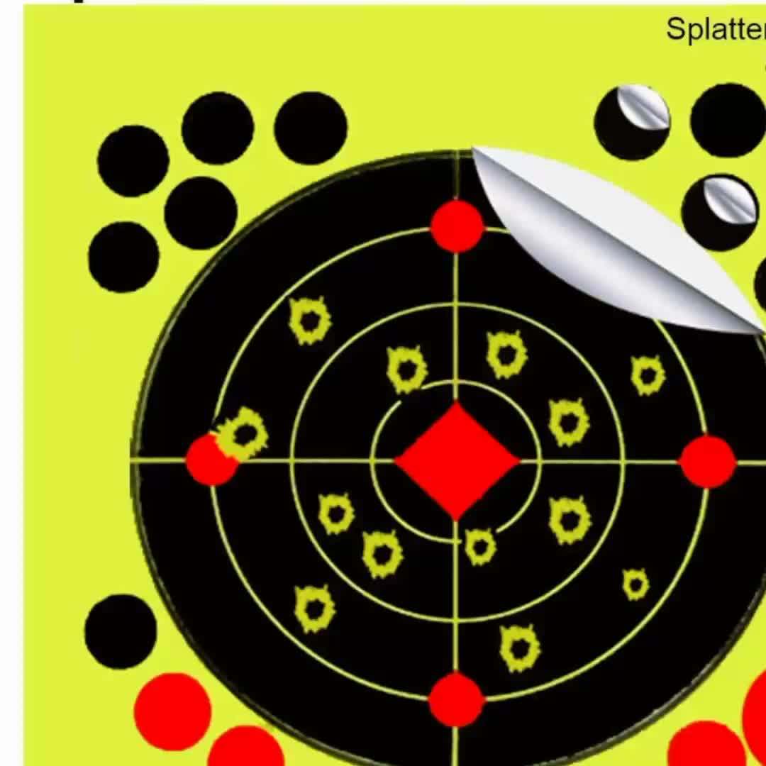 10adhesive Shooting Targets Splatter Reactive 8" Gun Shot Air Rifle