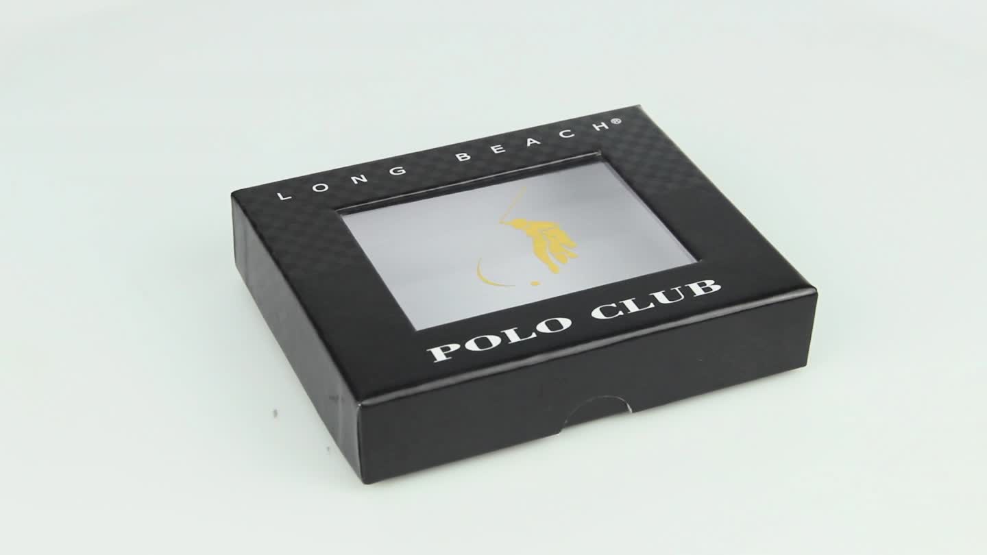 Cheap Custom Black Color Rectangle Open Cardboard Pvc Window Paper