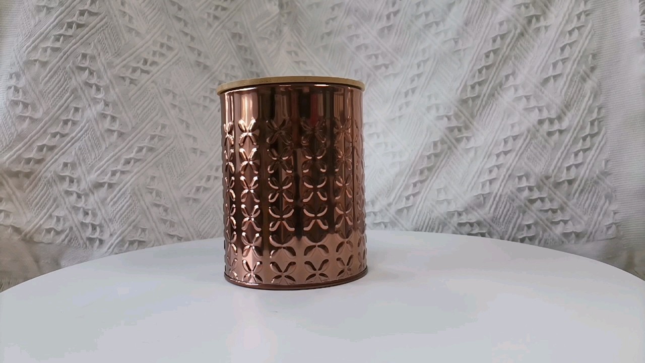 High Quality Kitchen Stackable Storage Container Rose Gold Canister