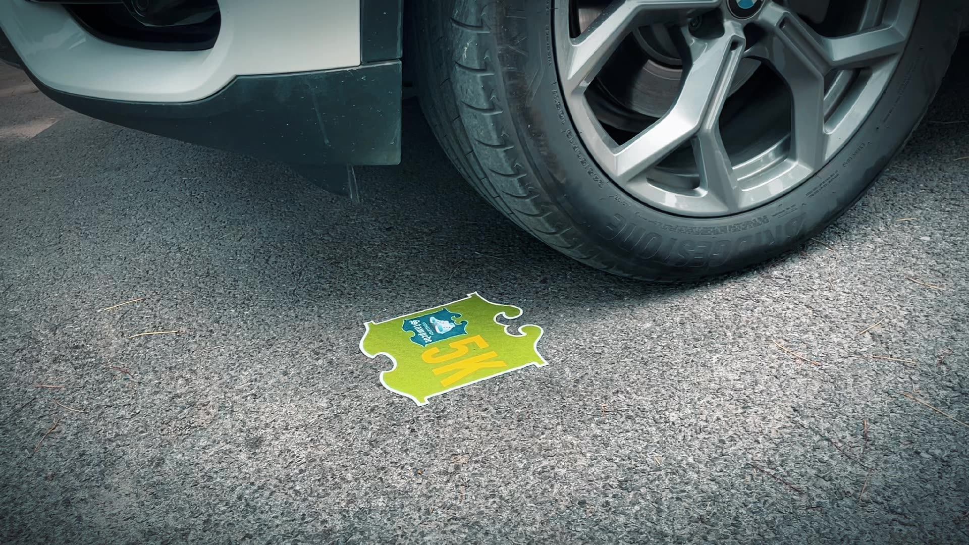 Custom Outdoor Graphic Floor Decals Printing Asphalt Sticker