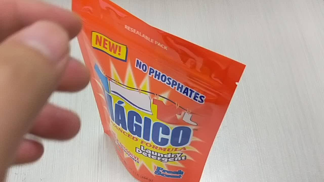 Wholesale Custom Laundry Washing Detergent Powder Plastic Packaging