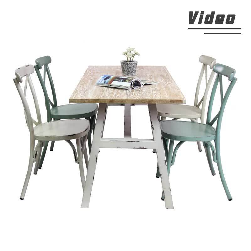Heavy Duty Vintage Retro Patio French Designer Garden Dining Table Set