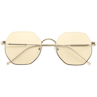 下半框眼镜男女潮近视复古银色眼镜框男女不规则网红款金属眼镜架