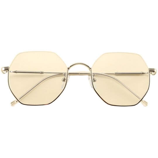 下半框眼镜男女潮近视复古银色眼镜框男女不规则网红款金属眼镜架