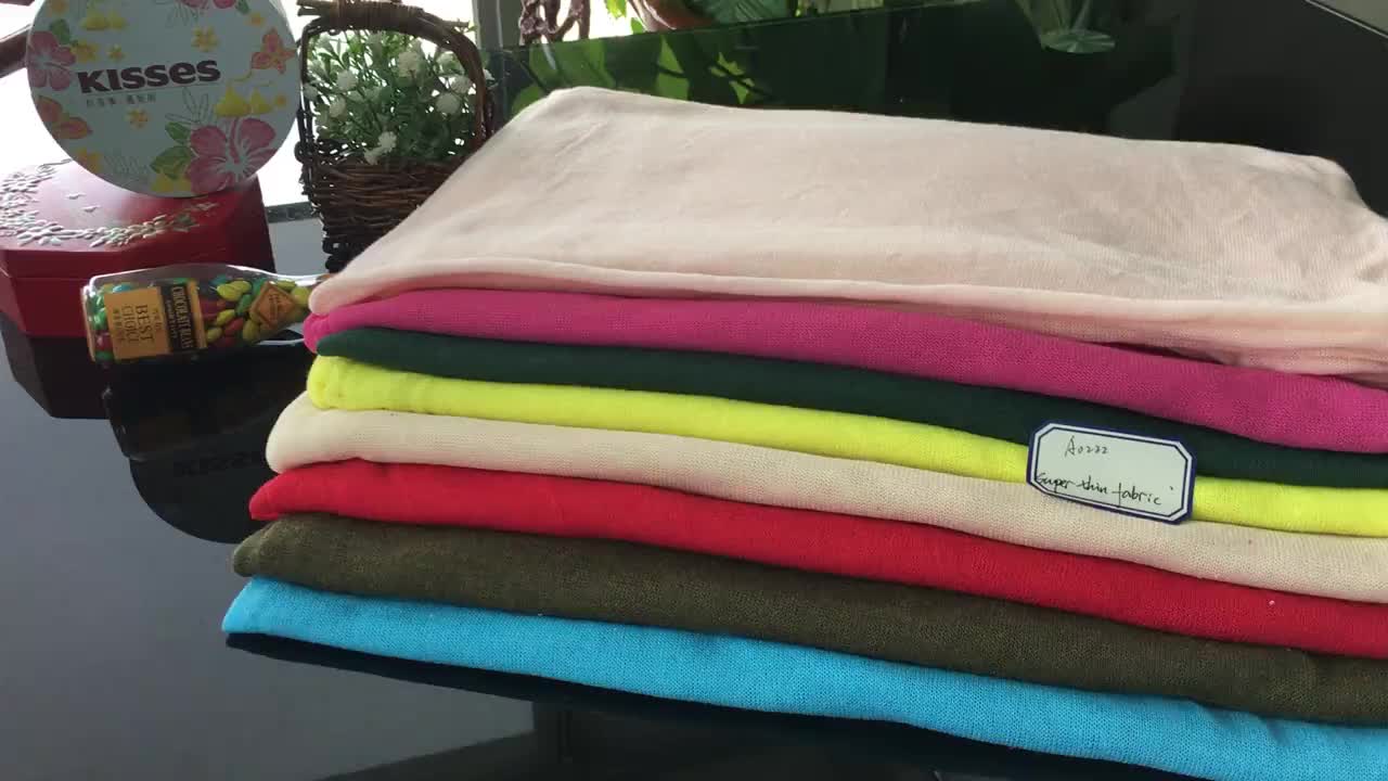 Super Light Cotton Polyester See Through Fabric For Tshirt And Lining