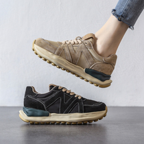 Nicole Veve Aganhuav Shoes Woman Retro 100 Hitch Genuine Leather Breathable Soft Bottom Light Casual Sport Single Shoes