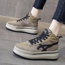 Nicole veve chasing trend 2021 autumn winter new lacing 100 lap gush Agan shoe Korean version heightening