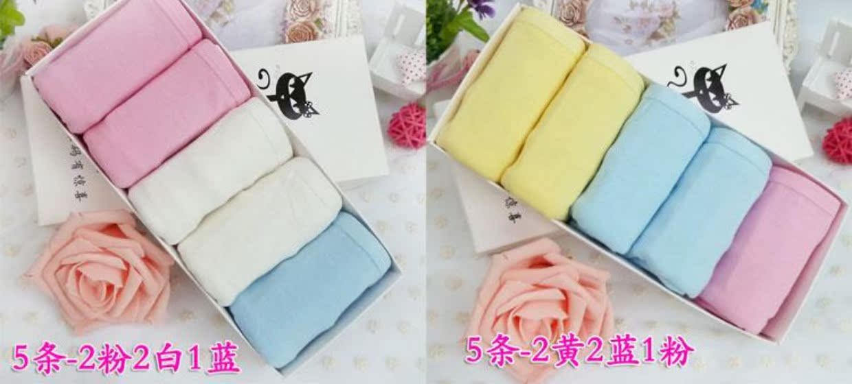 5 đồ lót phụ nữ cotton kích thước lớn cotton trắng đơn giản cao eo phụ nữ cotton hộp quà tặng đồ lót đồ lót siêu mỏng xuyên thấu