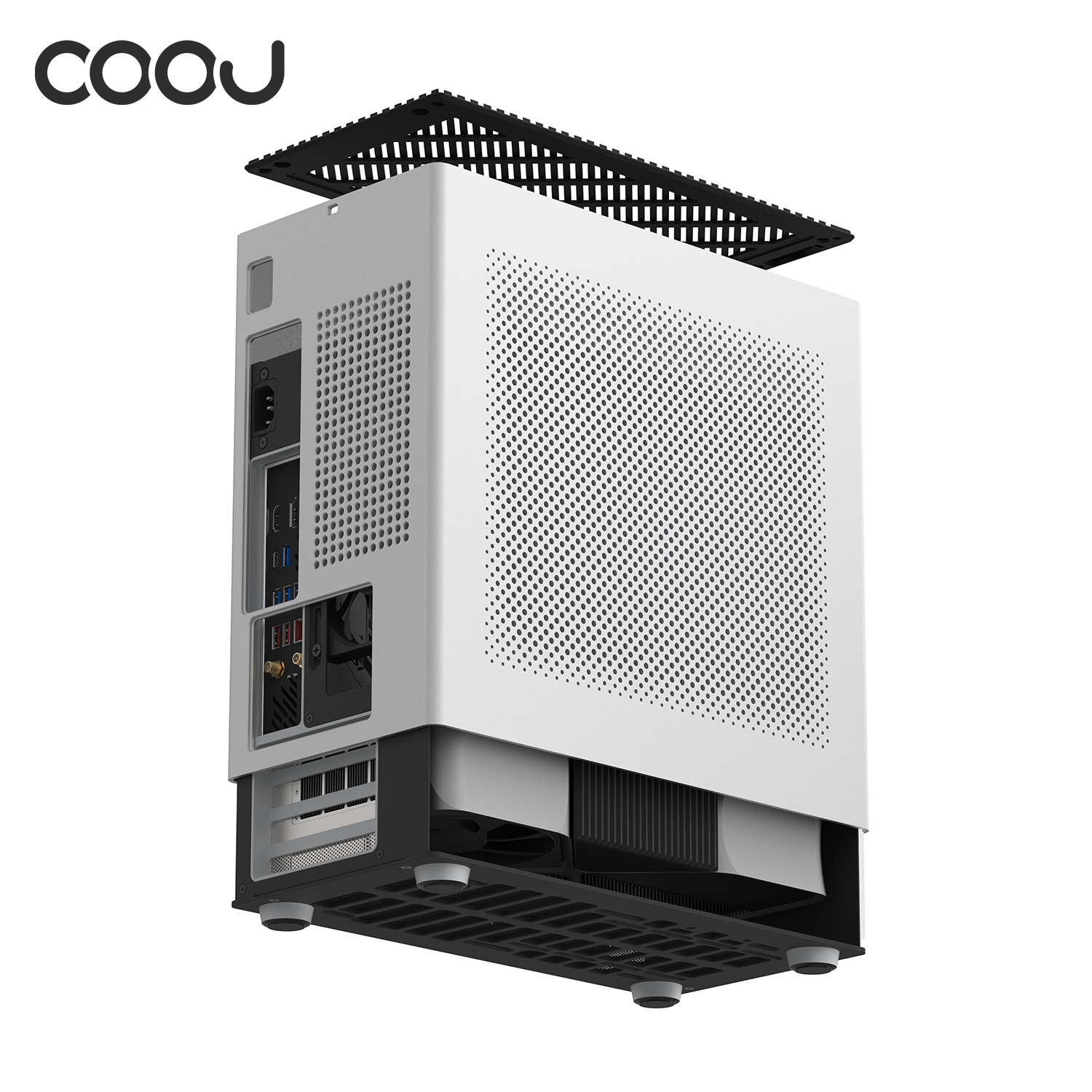 COOJ宰相Z18网孔版：MATX铝合金一体成型，直插水冷ITX机箱，性能