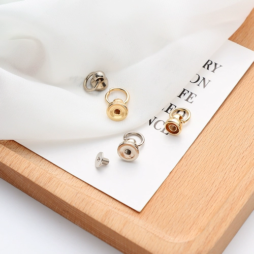 Медный крутящийся чехол для телефона, набор материалов, золотая серебряная барсетка с аксессуарами, DIY