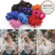 Korean version of high elastic base hair accessories rubber band handmade DIY material bag hair rope hair ring bow 100 pieces